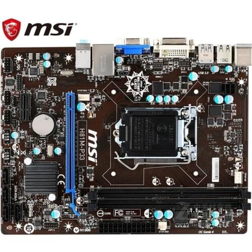 MSI H81M-P33 original mainboard LGA 1150 DDR3 used desktop motherboard on sales