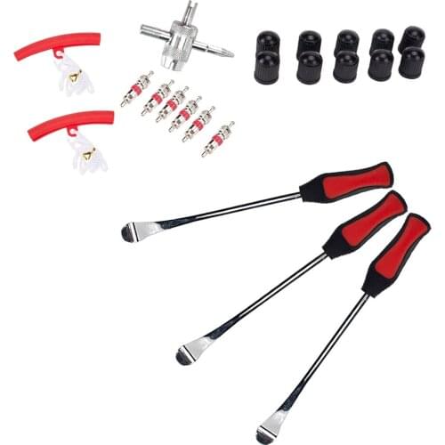 Tire Change Tool Set Tire Dismounting Mounting Kit Tyre Spoon Lever Tools Rim Protector Sheaths for Motorcycle Car