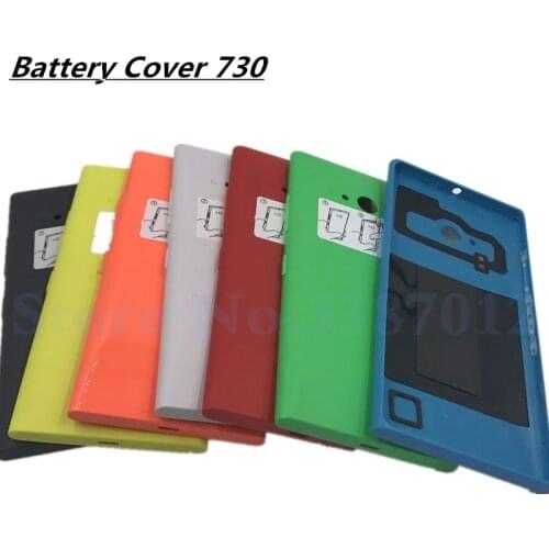 New Original Housing Battery Door For Nokia Lumia 730 Back Battery Cover Case With Power Volume Buttons