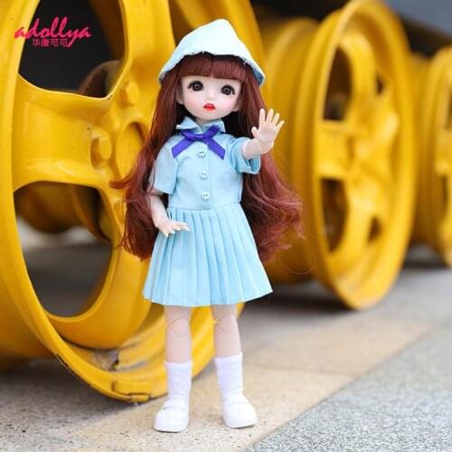 Adollya 1/6 BJD Doll Clothes Full Set Dress For Dolls BJD Accessories Overalls DIY Lace Skirt Clothing Doll Dress Toys For Girls