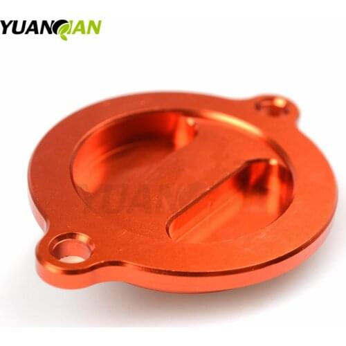 Orange Motorcycle CNC Engine Oil Filter Cover Cap for 125 200 390 With LOGO for 125 200 390 690 rc200 390