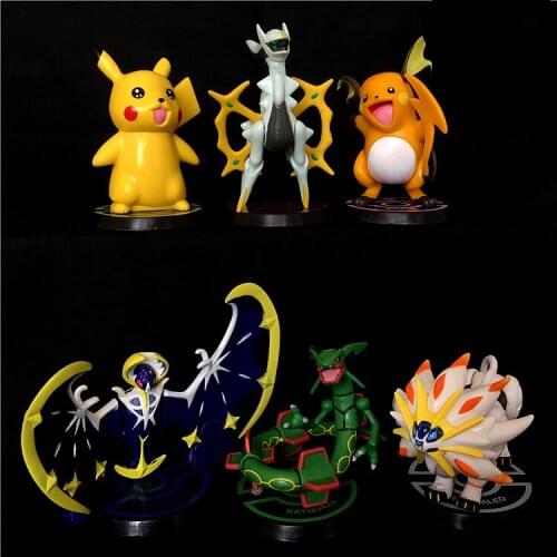 Pokemon Solgaleo Lunala Rayquaza Arceus Raichu Joints Movable Action Figure Ornament Model Toys