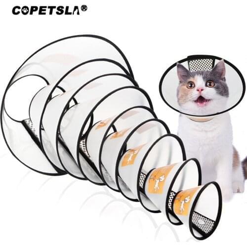 Transparent Pet Protective Collar Cat Neck Collar Recovery Cone Collar for Anti-Bite Lick Surgery Wound Cat Dogs Medical Collar
