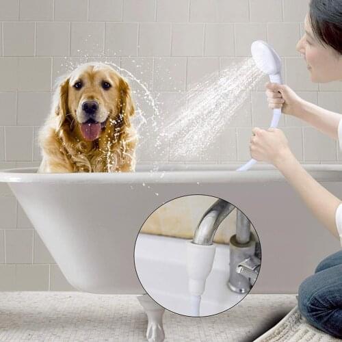 Pet Shower Sprayer Slip On Hose Portable Shower Head Dog Sprayer for Tub Faucet GQ