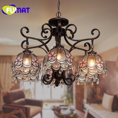 FUMAT led chandelier crystal chandelier lustre pink living room chandelier restaurant led light decoration for home lighting