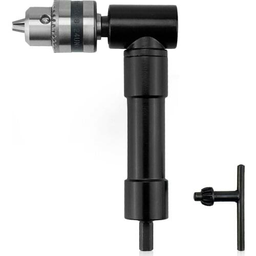 90 Degree Right Angle Electric Drill Corner 8mm Hex Shank Turning Device Bend Extending Three-jaw Chuck Range 1-10mm