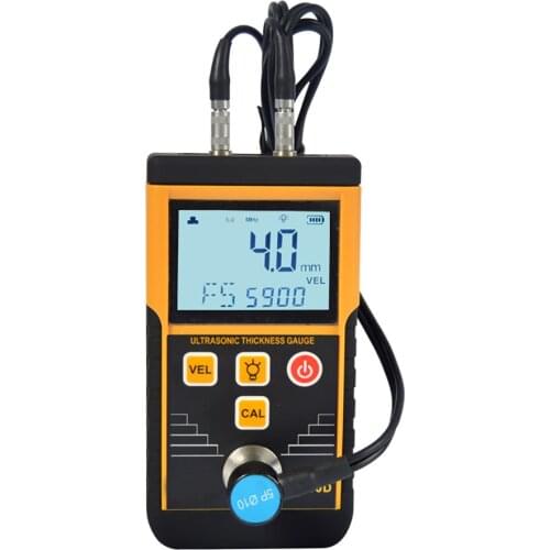Ultrasonic Thickness Gauge Sound Velocity Measuring Range 1.2~220mm For Steel Plate Copper Plate Glass PVC Pipe Thickness TM130D
