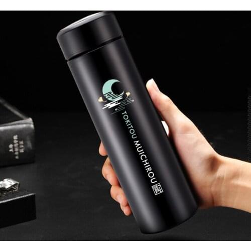 Anime Demon Slayer Tokitou Muichirou Stainless Steel Vacuum Cup Men Women Intelligent Screen Thermos Cup Water Cup Water Bottle