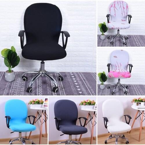 Swivel Chair Cover Elastic Removable Printed Chair Cover for Computer Office pjop
