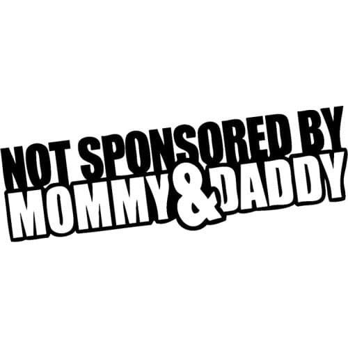 Not Sponsored By Mommy & Daddy Of Sticker Car Styling Funny Jdm Drift Lowered Car Window Vinyl Decal Jdm