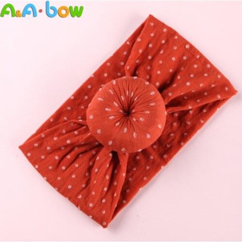 1PCS Infant Girls Christmas Gift Dot Width Nylon Headbands,Donut headband,Nylon Headwear Turban,Baby Girls Hair Accesseries