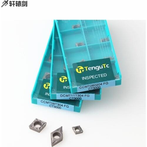 10pcs DCMT11T304 FG MT CT3000 Cermet Grade Carbide Internal Turning Tools Insert Lathe Cutting