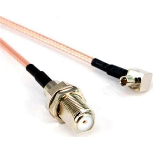 10PCS RF Connector F to TS9 Cable F Female to TS9 Right angle 15CM cable for Antenna Mobile Repeater Booster Converter