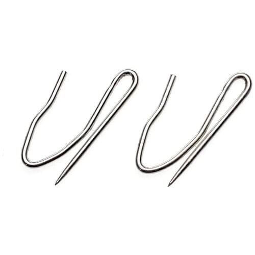 10 Pack Silver Curtain Hooks Pin-On Drapery Buckle Pins for Window Curtains, Door Curtains, Shower Curtains