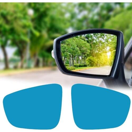 2Pcs Car Sticker Rainproof Film Anti-glare Anti-fog Auto Rearview Mirror Rain Film Clear Sight In Rainy Days For Most Cars SUV