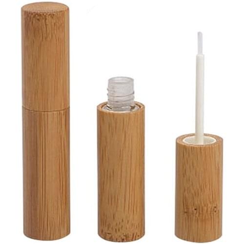 20/50pcs 4ml Natural Bamboo Empty Liquid Eye Liner Tube Eye Lash Vial Eyelash Bottle Eyeliner Container Make Up Tube