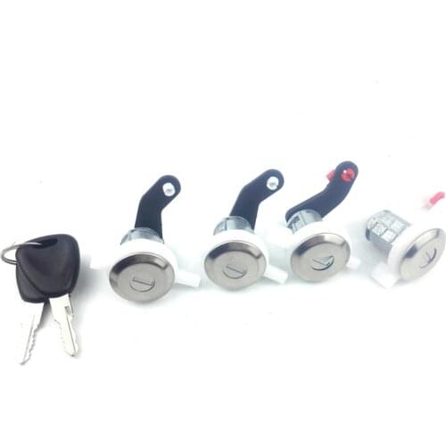 4Pcs door lock cylinder key switch for Renault Master7701470952 256524 ignition starter key for Opel Movano for Nissan 1998-2009