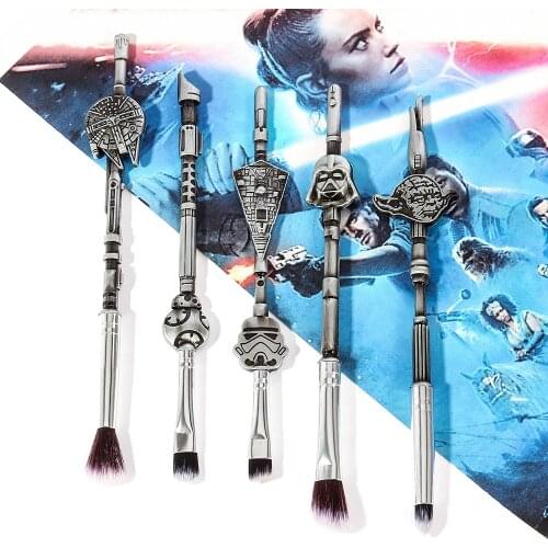 Newest Cool Movie Series Makeup Brushes Set Cosmetics Spaceship Eyeshadow Brushes Warships Model Gift Pinceaux