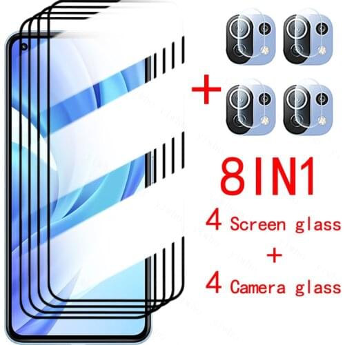 8-in-1 For Xiaomi Mi 11 Lite Glass For Mi 11 Lite Protective Glass Full Glue Cover HD Screen Protector For Mi 11 Lite Lens Glass