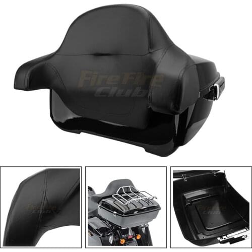 Motorcycle Accessories King Pack Trunk W/ Backrest Pad Fit For Harley Tour Pak Electra Street Glide 2014-2020