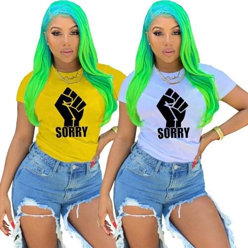 AR5511 Europe and the United States 2021 sexy womens clothing fashion street hipster casual tops T-shirt women