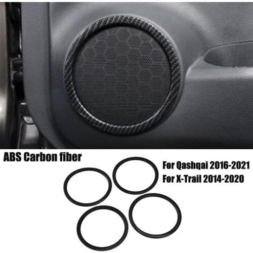 For Nissan Qashqai 2005-2021/ X-Trail 2014-2020 Car styliing ABS Chrome Car audio speaker cover ring trim kit Auto accessories