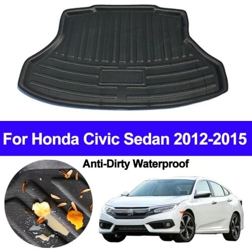 Car Auto Rear Boot Cargo Liner Trunk Floor Mat Carpets Tray Mats Pad Mat Carpet Fits For Honda Civic Sedan 2012 2013 2014 2015