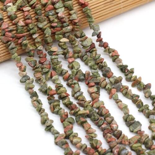 Natural Stone Beads: Fashion Flower Green Chip Irregular Temperament Beads For Jewelry Making DIY Necklace Bracelet 3x5-4x6mm