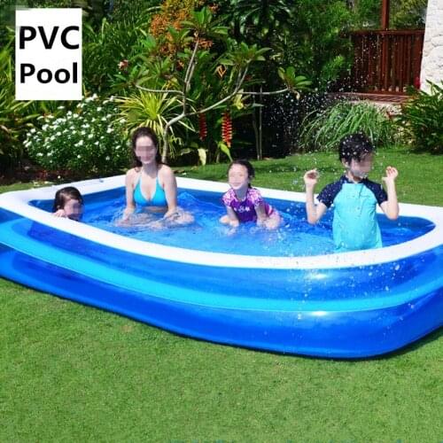 130-210cm Children Bathing Tub Inflatable Square Swimming Pool Kids Inflatable Pool Toy Baby Home Use Paddling Pool