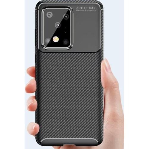 For Samsung Galaxy S20 Plus s20 Ultra Case Soft Carbon fiber Shockproof Protective Back Cover Case for samsung s9 S10 plus S10E