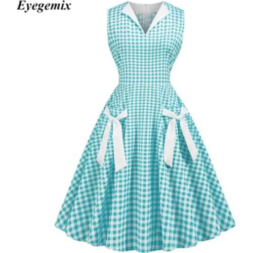 Летние платья в клетку Eyegemix China At AliExpress