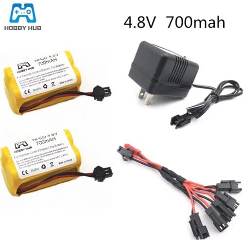 Hobby hub ni-cd 4.8V 700mAh Battery With 5 in 1 Charger For emote Control Toys Lighting Electric Tool AA Group RC TOYS Battery