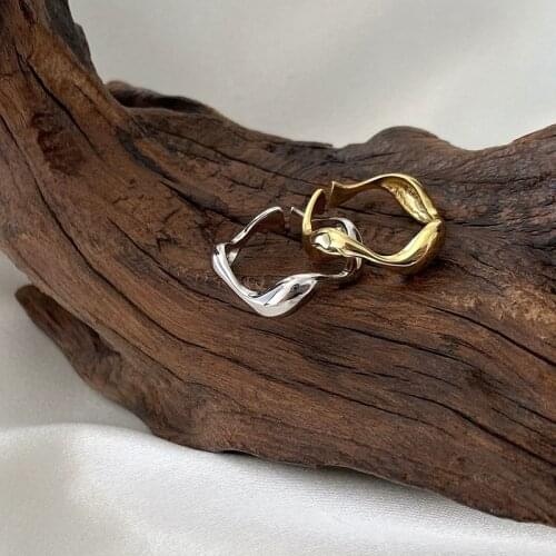 Miuoxion Retro Fashion Simple Irregular Jewelry Wave Pattern Adjustable Ring For Women Feature Namour Charm Gift All Seasons