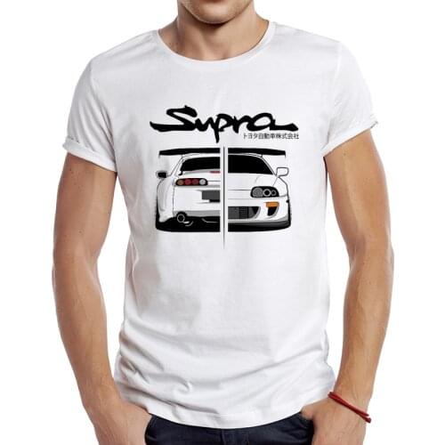 2021 Mens New Fashion Toyota Supra MK IV Design Short Sleeve T-Shirt Cool Printed Tops Hipster Tee Shirts