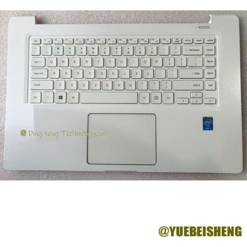 YUEBEISHENG New/org for Samsung NP NT 910S5J 915S5J palmrest US keyboard upper cover Touchpad White