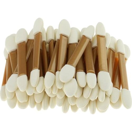 50 Pieces Eye Shadow Applicator Eyeshadow Disposable Sponge Tip Dual Sides Brush Makeup Eye Wands