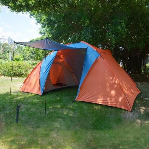 XCUSHIO 4-6 Person Outdoor Camping Tent Waterproof Large Tent Double Layer Summer Tent Outdoor Hiking Fishing Familiy Party Tent