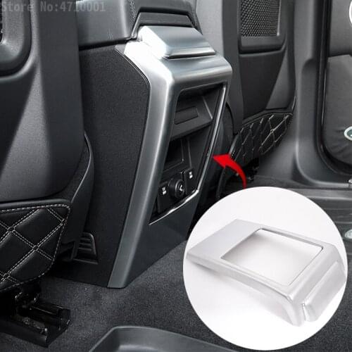 ABS Chrome Armrest Rear Air Conditioning Outlet Vent Frame Cover Trim For Land Rover Discovery Sport Car Accessories