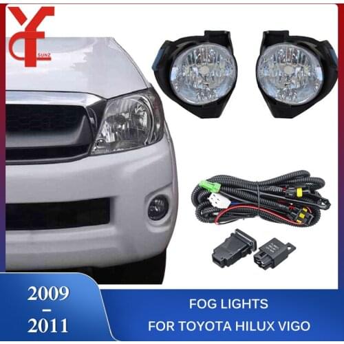 Driving Fog Lights Lamp With Wire Harness Bulb Switch Replacement Accessories For Toyota Hilux Vigo 2009 2010 2011
