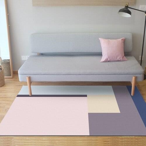 Pink Blue Grey Geometric Large Area Rugs and Carpet Nordic Simple Carpets for Living Room Bedroom Bedside Sofa Floor Mats Tapete