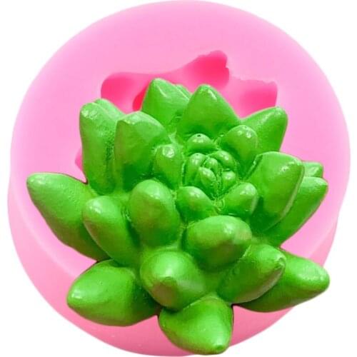 Succulent Silicone Mold Soap Candle Resin Clay Mold Cupcake Topper Fondant Cake Decorating Tools Candy Chocolate Gumpaste Mould