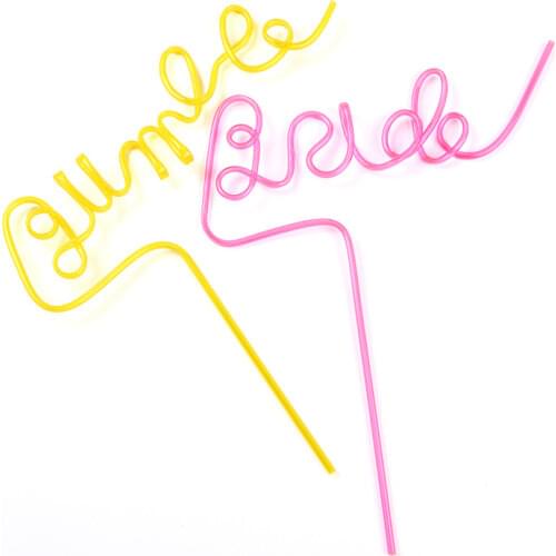 Straws Bachelorette Party Favors Bride Straw for Bachelorette Party Decorations Hen Party Supplies Creative Alphabet Fruit Straw