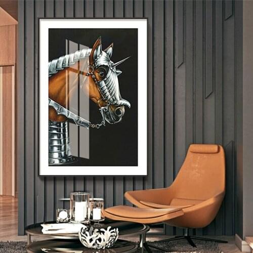 War horses canvas painting Nordic classic poster and print wall art pictures for living room bedroom aisle lobby modern decor