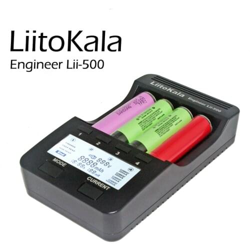 100% Liitokala lii500 LCD Charger for 3.7V 18650 26650 18500 Cylindrical Lithium Batteries,1.2V AA AAA NiMH Battery Charger