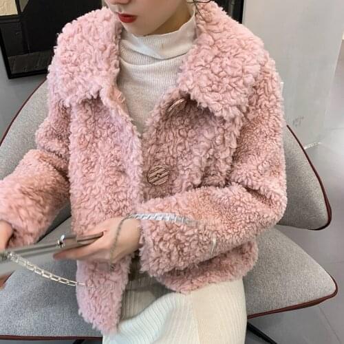 Sheating Sheep Clothes 2020 100% Wool Parka Real Fur Winter Coat Women Manteau Femme K19158 YY2338