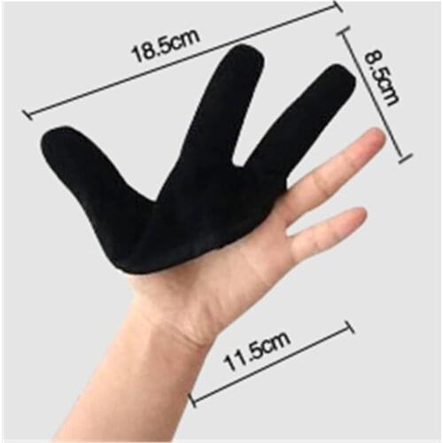 1PC Newest Design Three fingers design Hair Strag Hairdressing Heat Resistant Finger Glove Black Straightening Curling