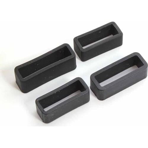 4pc/set PVC Watch Strap Retaining Hoop Loop Black Retainer Buckle Holder Wrist Watch Accessories 10/12/14/16/18/20/22/24/26/28mm