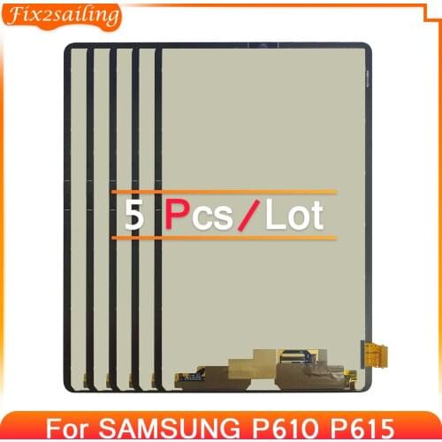 5Pcs LCD 10.4''Tablet For Samsung Galaxy Tab S6 Lite P610 P615 SM-P610 SM-P615 LCD Touch Screen Panel Digitize Assembly