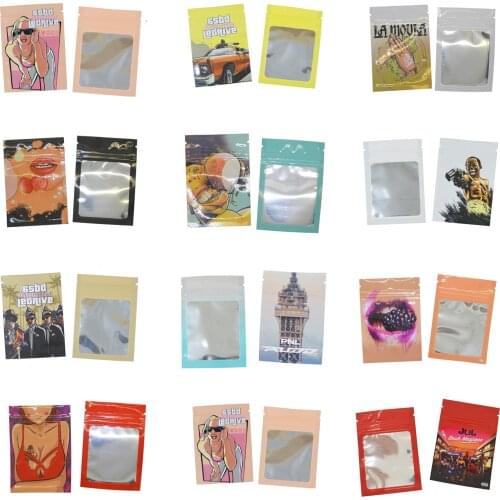 50pcs Small Smell Proof Aluminum Foil Zip Lock Mylar Bags Food Safe Storage Cookies Bag Small Pouches For Candy Powder 7x9cm
