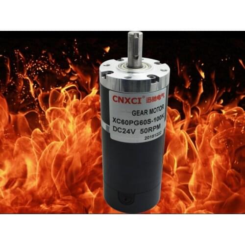 60PG60S High power High torque Low speed Shaft diameter 12mm DC 12V 24V brushed planetary gear motor